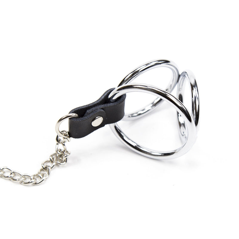 Smart Moves - Nipple Clamps with Cock Rings M silver