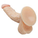 Deep Desire - PVC Dildo met Scrotum en Zuignap - 16,5 cm - Lichte Huidskleur-Erotiekvoordeel.nl