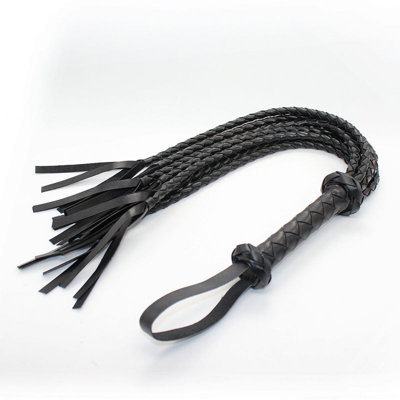 Smart Moves - Cat O Nine Flogger - Gevlochten - 75 cm - Zwart-laced-up.nl