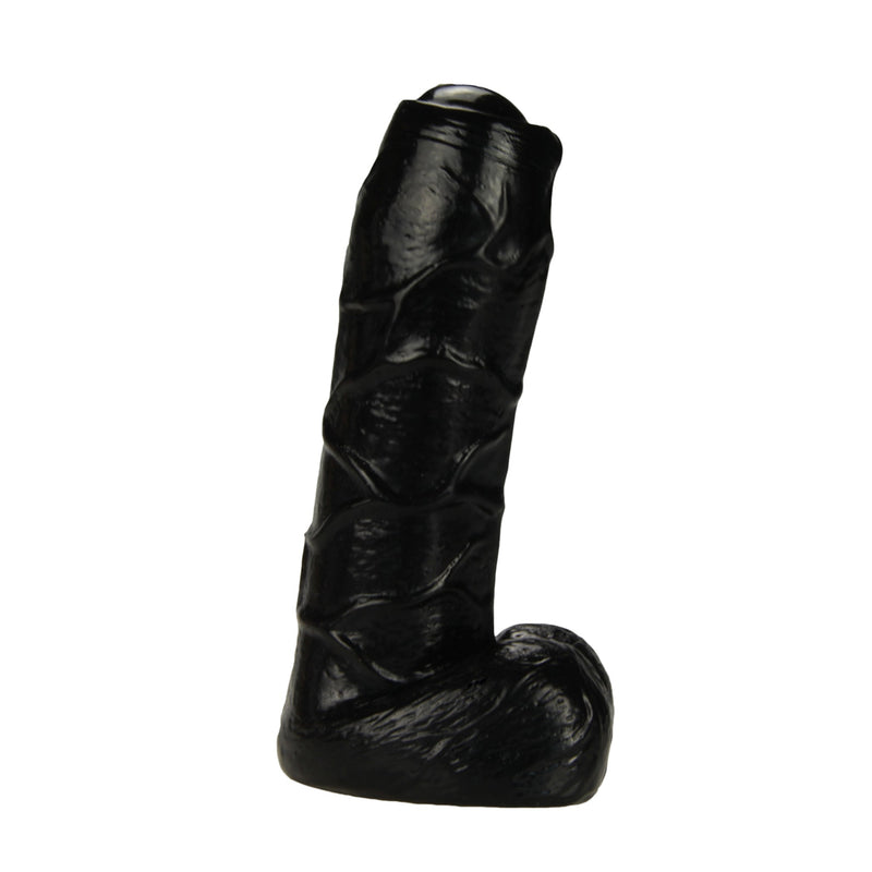 Being Fetish - TPR Dildo met Onbesneden Eikel - 15 cm - Zwart-laced-up.nl