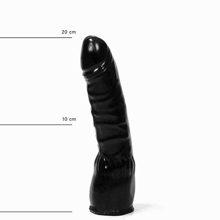 All Black - Licht Gebogen Dildo - 20 x 4.5 cm - Zwart-Erotiekvoordeel.nl
