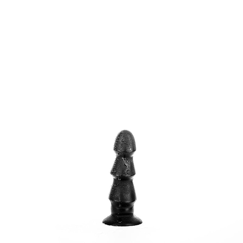 All Black - Anaal Dildo Met 3 Dikke Ribbels - 17 x 5 cm - Zwart-Erotiekvoordeel.nl