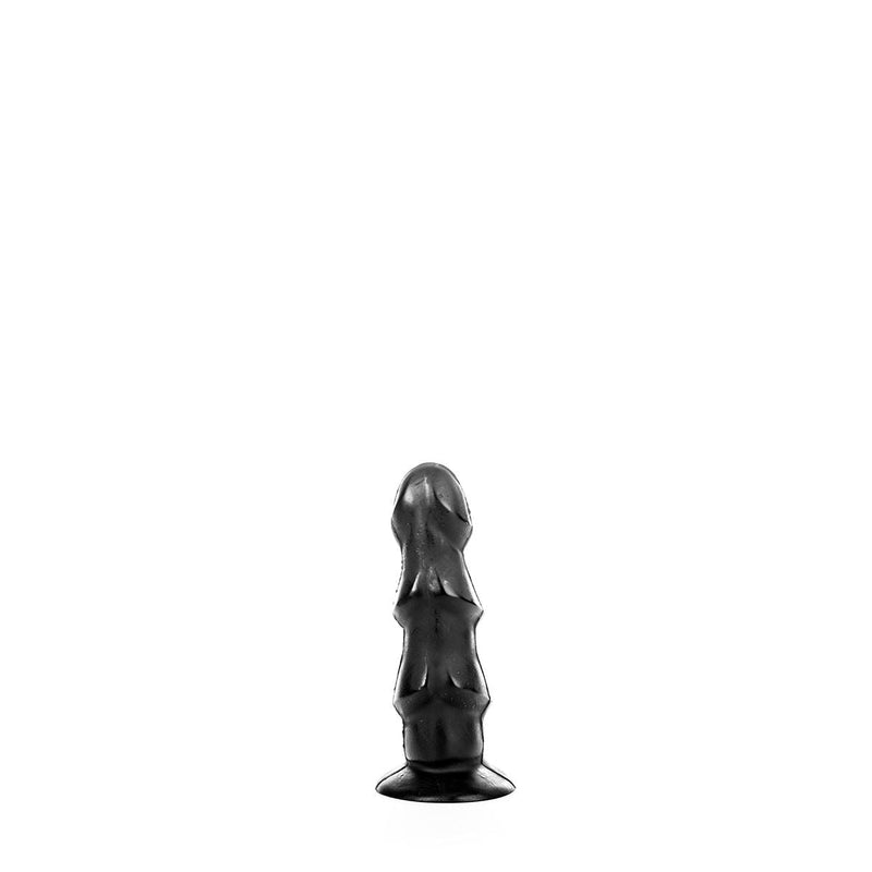 All Black - Anaal Dildo Met 3 Dikke Ribbels - 17 x 5 cm - Zwart-Erotiekvoordeel.nl