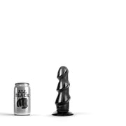 All Black - Anaal Dildo Met 3 Dikke Ribbels - 17 x 5 cm - Zwart-Erotiekvoordeel.nl