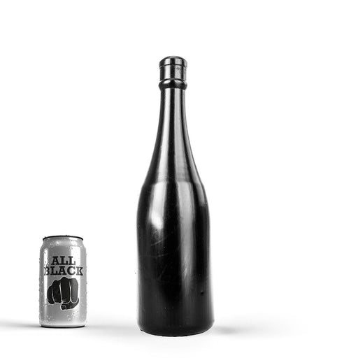 All Black - Buttplug - Champagne Bottle - PVC - Zwart-Erotiekvoordeel.nl