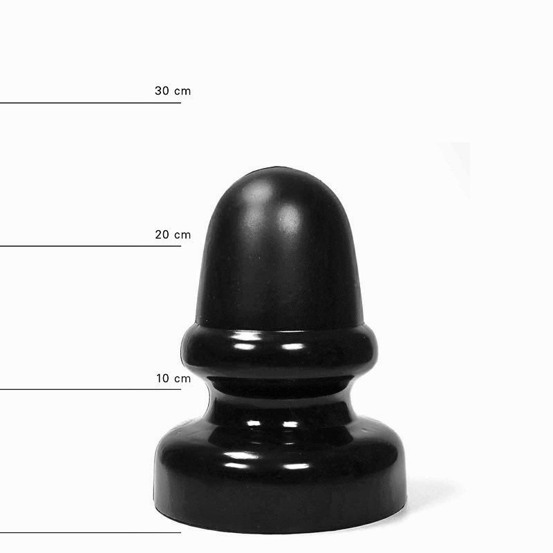 All Black - Buttplug - Met stimulerende ribbel 23 x 13.5 cm - Zwart-Laced-up.nl