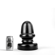 All Black - Buttplug - Met stimulerende ribbel 23 x 13.5 cm - Zwart-Laced-up.nl
