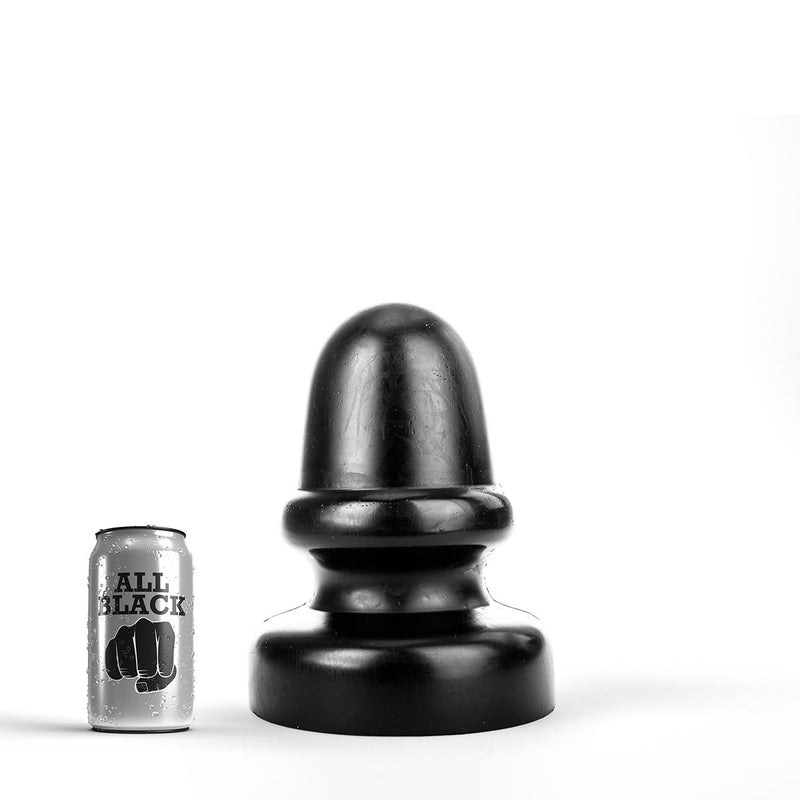 All Black - Buttplug - Met stimulerende ribbel 23 x 13.5 cm - Zwart-Laced-up.nl