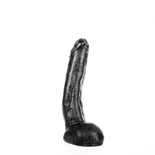All Black - Dildo - Realistische Eikel en Balzak - Lengte 29 cm - Diameter 5 cm-Laced-up.nl