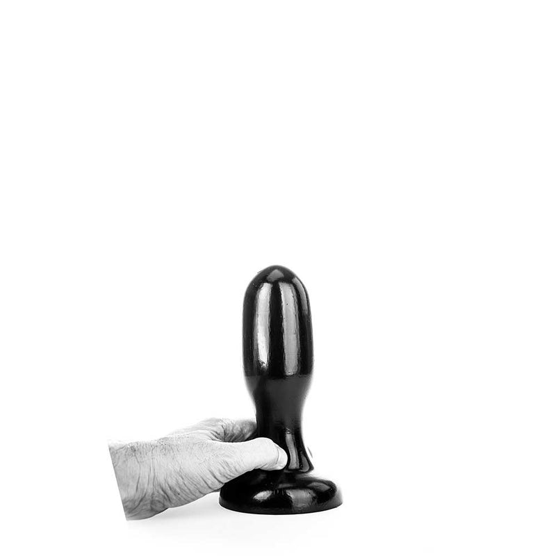 All Black - Druppelvormige Buttplug - 19.5 x 6 cm - Zwart-Erotiekvoordeel.nl