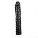 All Black - Geribbelde Dildo - 38 x 8.5 cm - Zwart-Erotiekvoordeel.nl