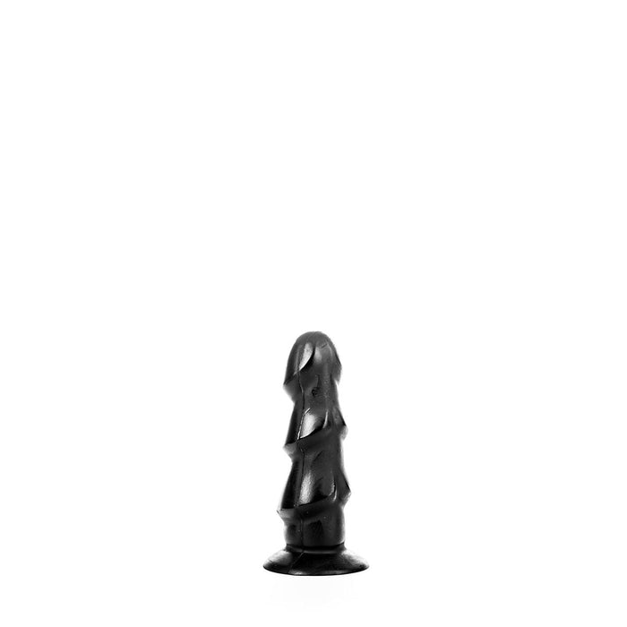 All Black - Anaal Dildo Met 3 Dikke Ribbels - 17 x 5 cm - Zwart-Erotiekvoordeel.nl
