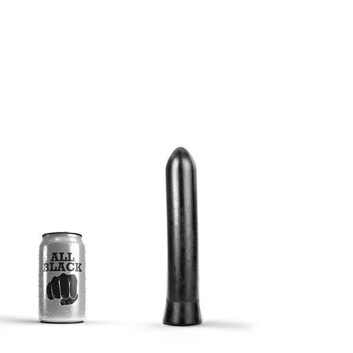 All Black - Gladde Dildo - 22 x 4.5 cm - Zwart-Laced-up.nl