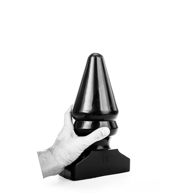 All Black - Grote Buttlug met Extra Ribbel - 28.5 cm - Zwart-Erotiekvoordeel.nl