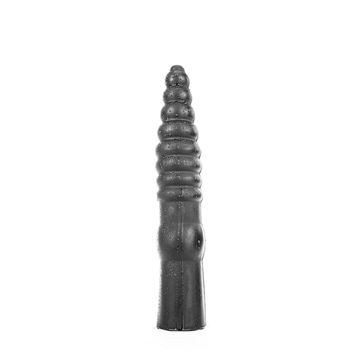 All Black - Grote Geribbelde Dildo - 34 x 6 cm - Zwart-Laced-up.nl