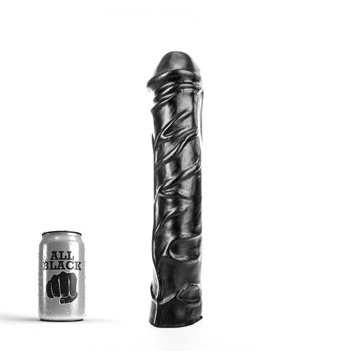 All Black - Grote Realistische Dildo - 31 x 6.5 cm - Zwart-Laced-up.nl