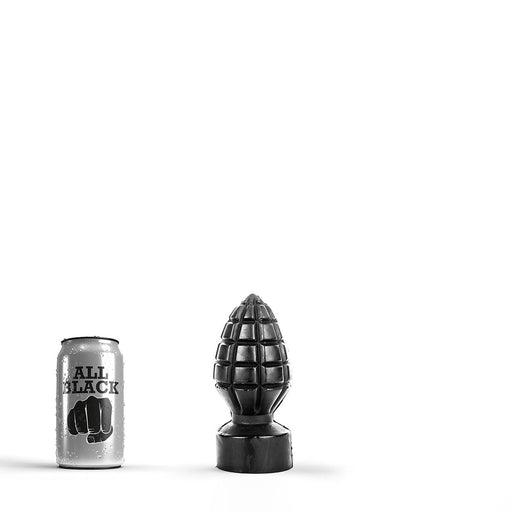 All Black - Granaat Buttplug - 15 x 6 cm - Zwart-Erotiekvoordeel.nl