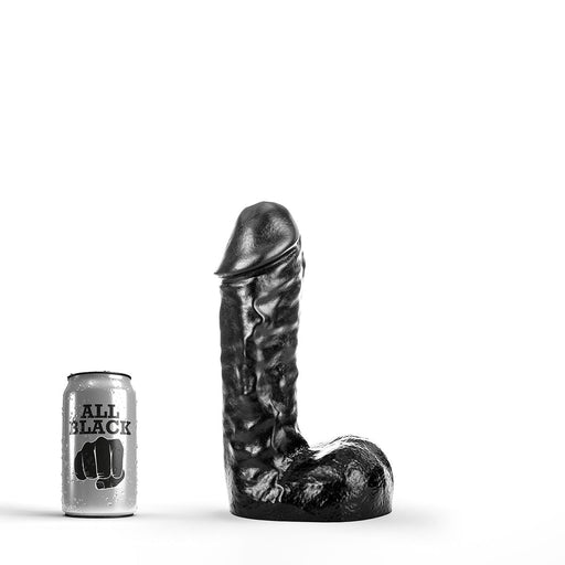 All Black - Klassieke Dildo - 24,5 x 6 cm - Zwart-Laced-up.nl