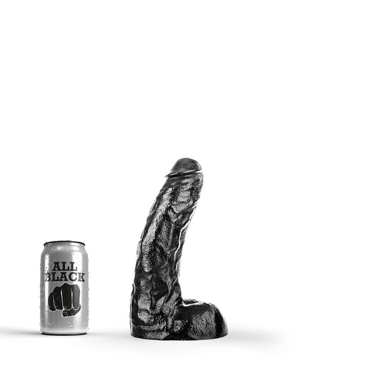 All Black - Klassieke Dildo - 25,5 x 4,1 cm - Zwart-Laced-up.nl