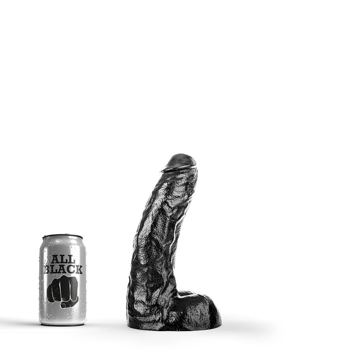 All Black - Klassieke Dildo - 25,5 x 4,1 cm - Zwart-Laced-up.nl