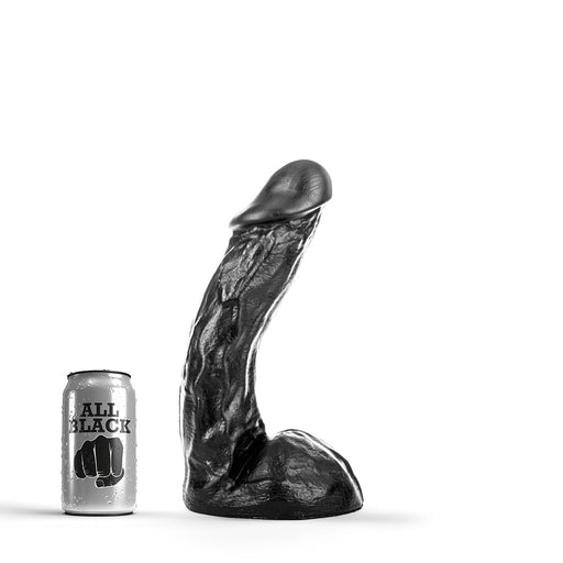 All Black - Klassieke Dildo - 27.5 x 5.5 cm - Zwart-Laced-up.nl