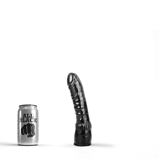All Black - Licht Gebogen Dildo - 20 x 4.5 cm - Zwart-Erotiekvoordeel.nl