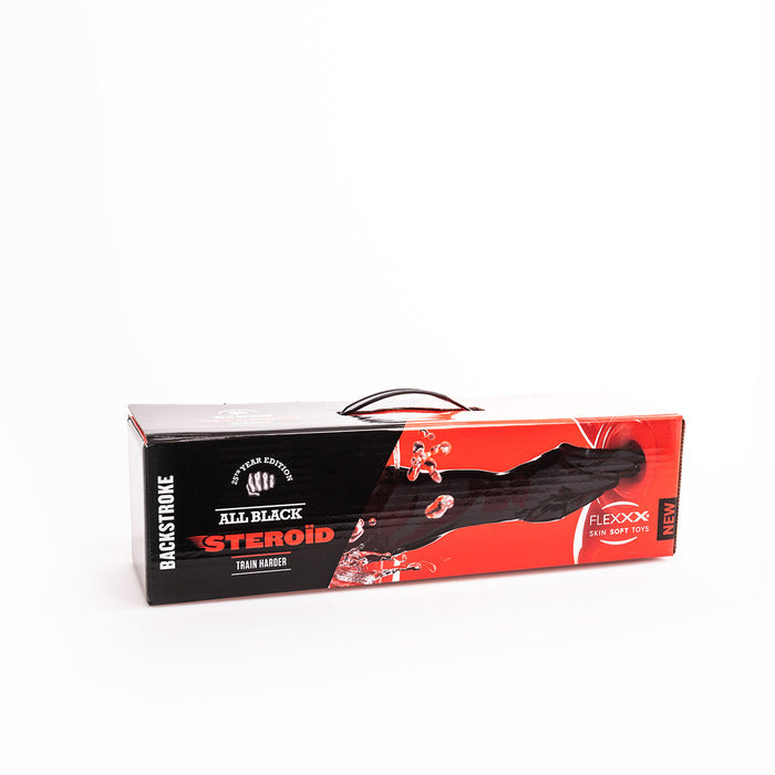 All Black Steroïd - Backstroke - Dildo - 40.5 x 12.5 cm - zwart-Laced-up.nl