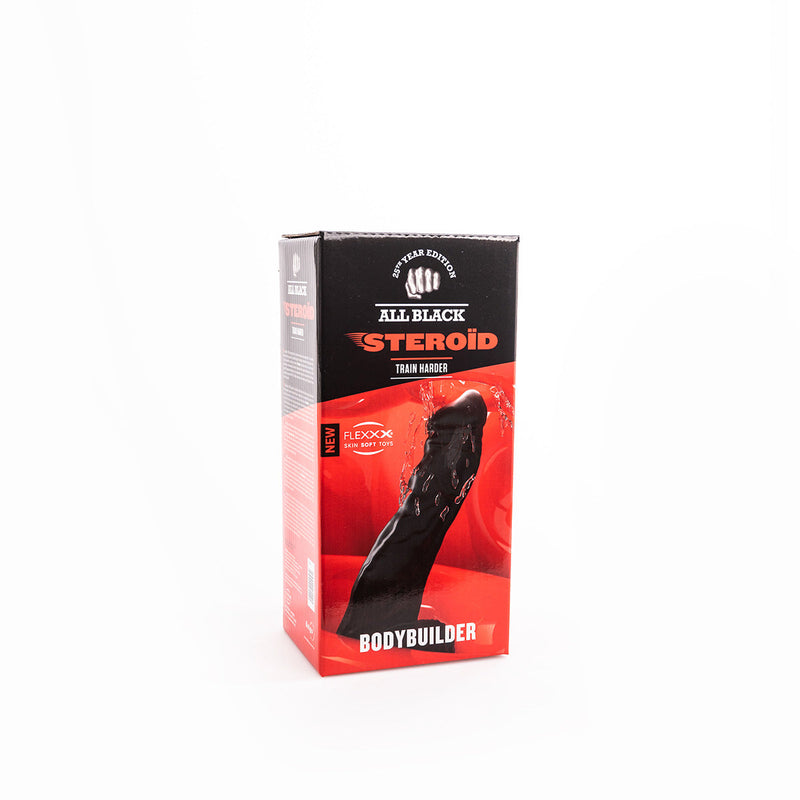 All Black Steroïd - Bodybuilder - Dildo - 33 x7 cm - Zwart-Erotiekvoordeel.nl