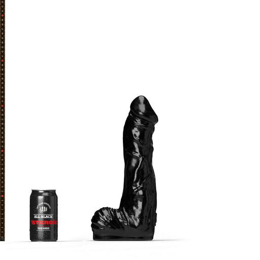 All Black Steroïd - Bodybuilder - Dildo - 33 x7 cm - zwart-Laced-up.nl