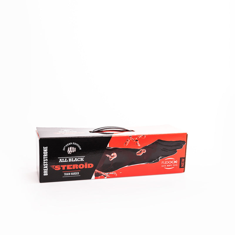 All Black Steroïd - Breaststroke - Dildo - 40 x 7.6 cm - Zwart-Erotiekvoordeel.nl