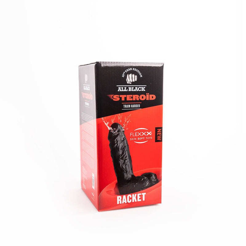 All Black Steroïd - Racket - Dildo - 34 x 9,7 cm - Zwart-Erotiekvoordeel.nl