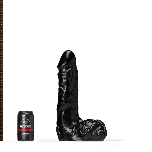 All Black Steroïd - Racket - Dildo - 34 x 9,7 cm - Zwart-Erotiekvoordeel.nl