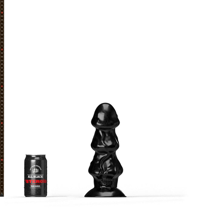 All Black Steroïd - Shuttlecock - Dildo - 24 x 9 cm - zwart-Laced-up.nl