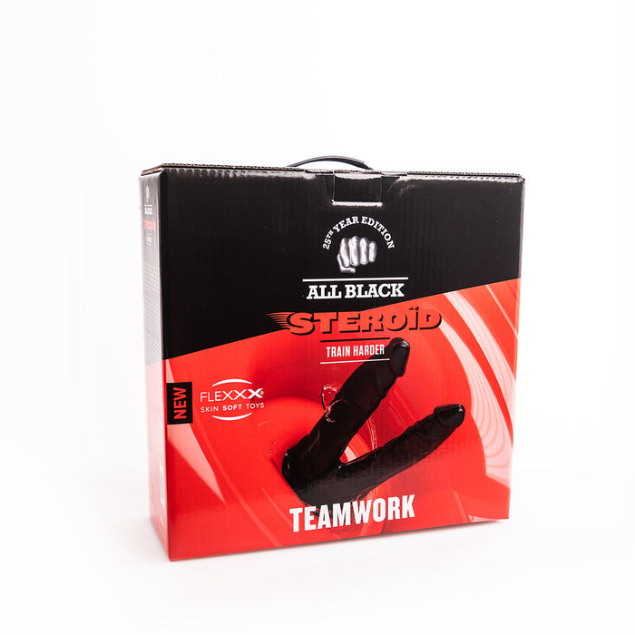 All Black Steroïd - Teamwork - Dildo - 34,5 x 7,2 cm - zwart-Laced-up.nl