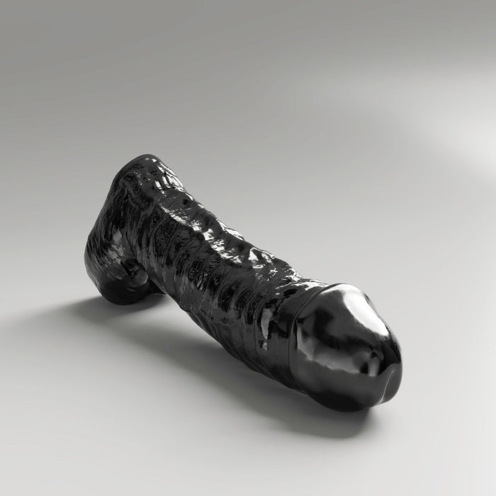 All Black Steroïd - The Gym Buddy - Dildo - 35x 8,7 cm - zwart-Laced-up.nl