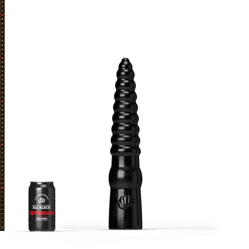 All Black Steroïd - The Home Run - Dildo - 39,5 x 7,7 cm - Zwart-Erotiekvoordeel.nl