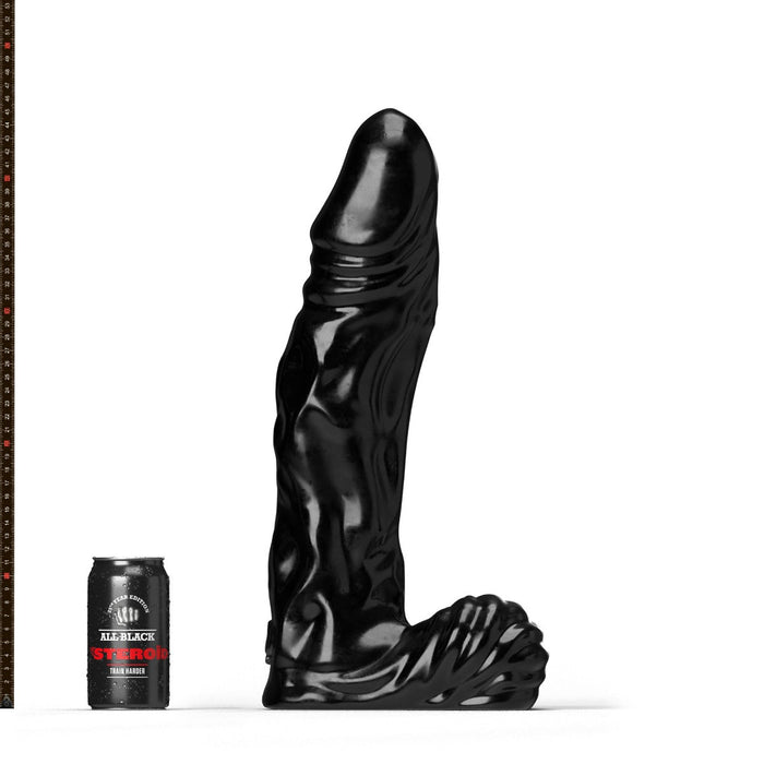 All Black Steroïd - The Referee Dildo - 45 x 9,5 cm - zwart-Laced-up.nl