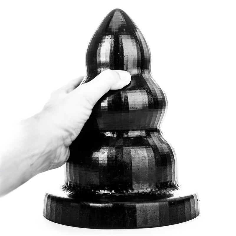 All Black - Triple Pleasure Buttplug - Zwart - Maat S-Erotiekvoordeel.nl