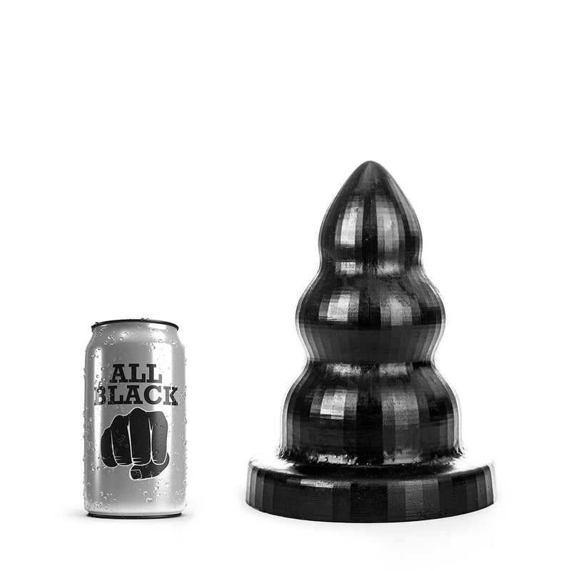All Black - Triple Pleasure Buttplug - Zwart - Maat S-Erotiekvoordeel.nl