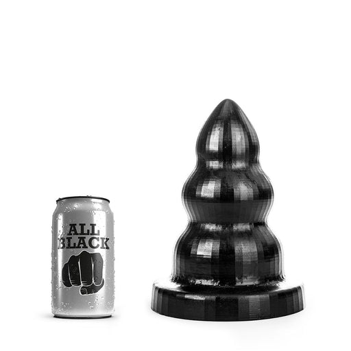All Black - Triple Pleasure Buttplug - Zwart - Maat S-Erotiekvoordeel.nl