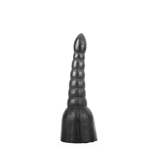 All Black - XXL Dildo - Geribbelde textuur - 34 x 9.7 cm - Zwart-Laced-up.nl