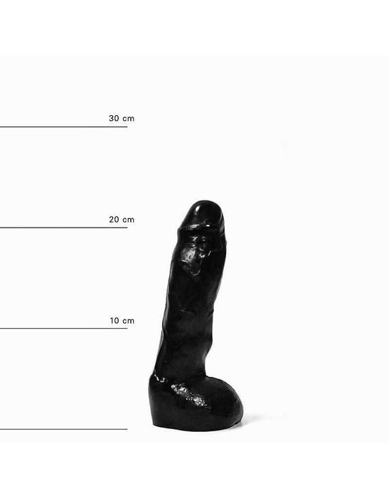 All Black - Dildo Met Balzak - 22 x 5 cm - Zwart-Erotiekvoordeel.nl