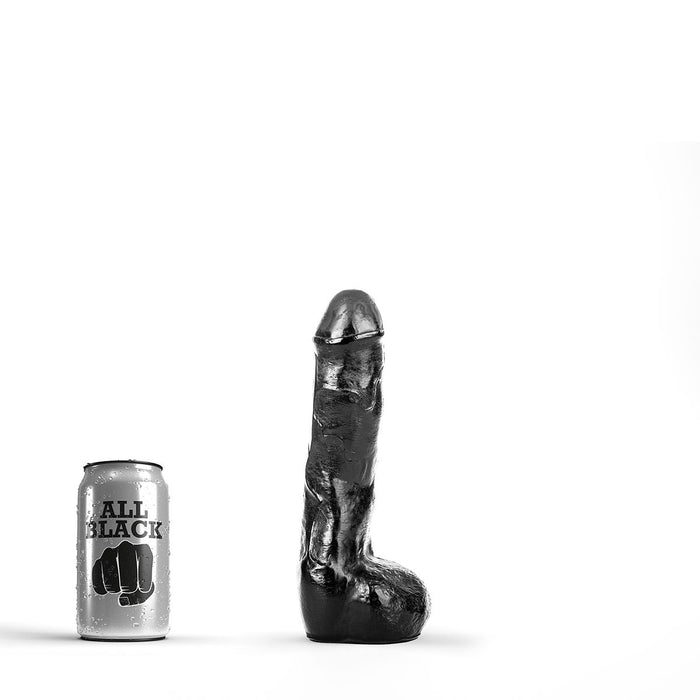 All Black - Dildo Met Balzak - 22 x 5 cm - Zwart-Erotiekvoordeel.nl
