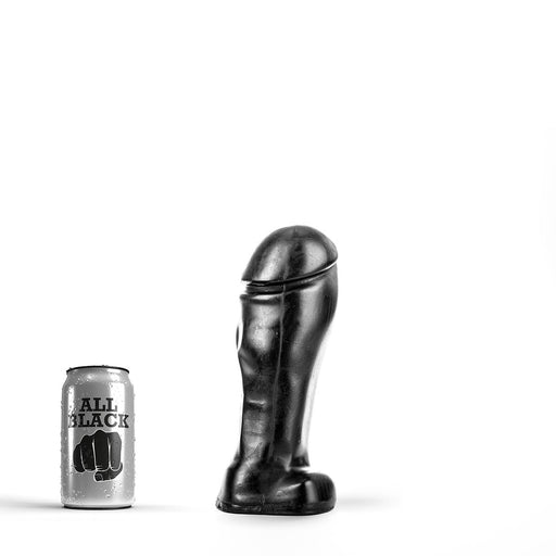 All Black - Zwarte realistische dildo - 22 cm-Laced-up.nl