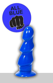 All Blue - Anaal Dildo Met 3 Dikke Ribbels - 17 x 5 cm - Blauw-Erotiekvoordeel.nl