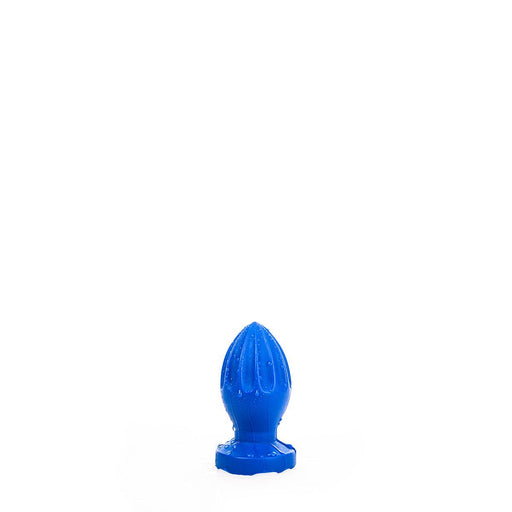 All Blue - Buttplug Met Groeven - 12 x 5 cm - Blauw-Erotiekvoordeel.nl