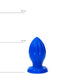 All Blue - Buttplug Met Groeven - 12 x 5 cm - Blauw-Erotiekvoordeel.nl
