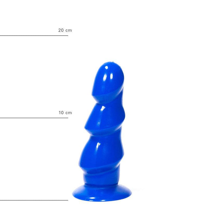 All Blue - Anaal Dildo Met 3 Dikke Ribbels - 17 x 5 cm - Blauw-Erotiekvoordeel.nl