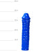 All Blue - Geribbelde Dildo - 38 x 8,5 cm - Blauw-Erotiekvoordeel.nl