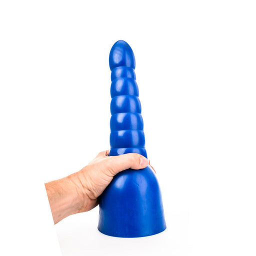 All Blue - Geribbelde Anaal Dildo - 34 x 11 cm - Blauw-Laced-up.nl